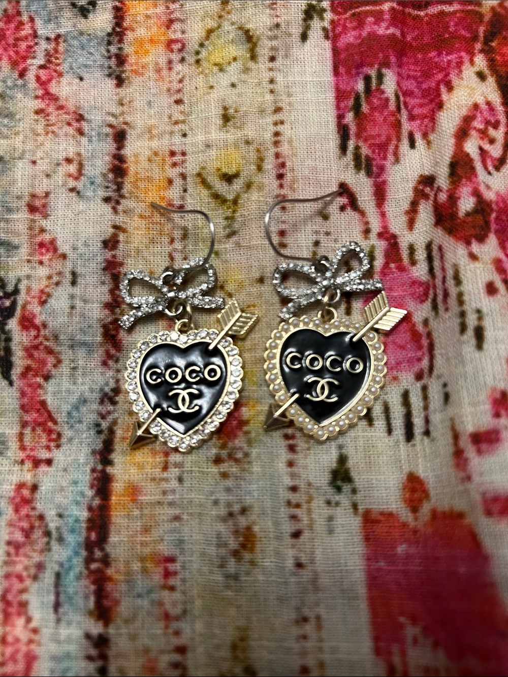Authentic Charms Chanel from Zipper Pulls on Repurposed, Vintage Earrings - Picture 8 of 8
